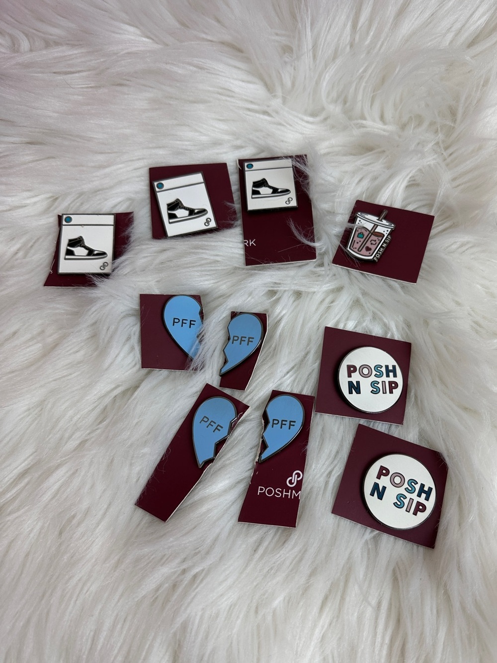 Poshmark Posh Swag Poshfest Metal Pin Pinback Lot Bundle Set
